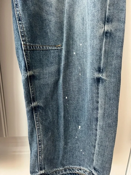 Altar'd State Womens Medium Blue Relaxed Barrel Denim Jeans - Picture 5 of 7